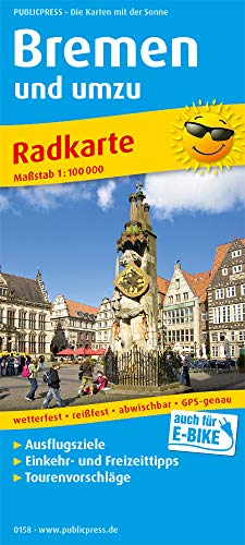 Bremen und umzu: Radkarte mit Ausflugszielen, Einkehr- & Freizeittipps, wetterfest, reissfest, abwischbar, GPS-genau. 1:100000 (Radkarte / RK)
